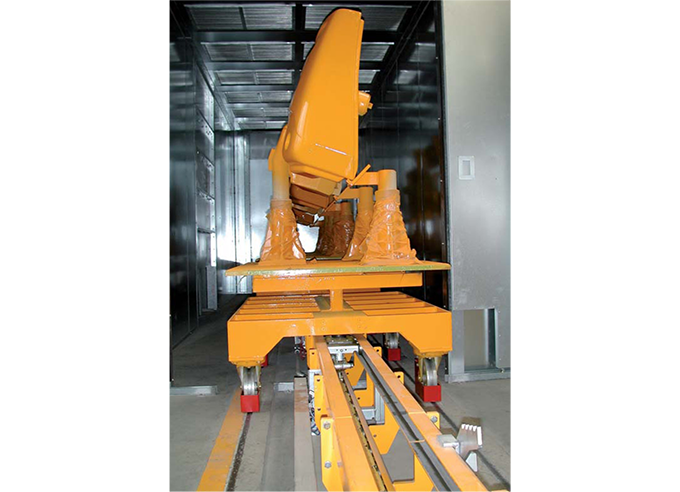 Elevator coating equipment